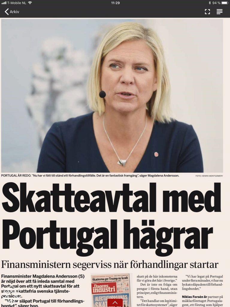 Skatteavtalet mellan Portugal och Sverige