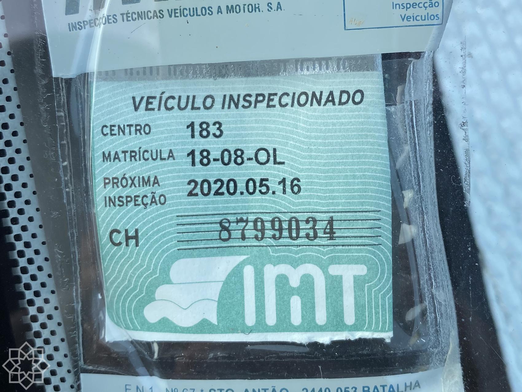 The green slip in the front window shows the last date for next inspection. In this case, May 16 but now with an exemption until Aug 13